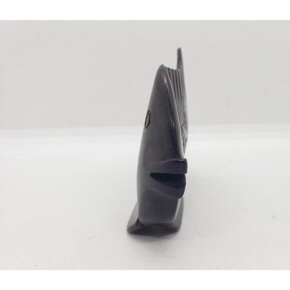 Vintage Hand Carved Wood Fish Figurine Sculpture Home Decor Folk Art Angel - Picture 3 of 9